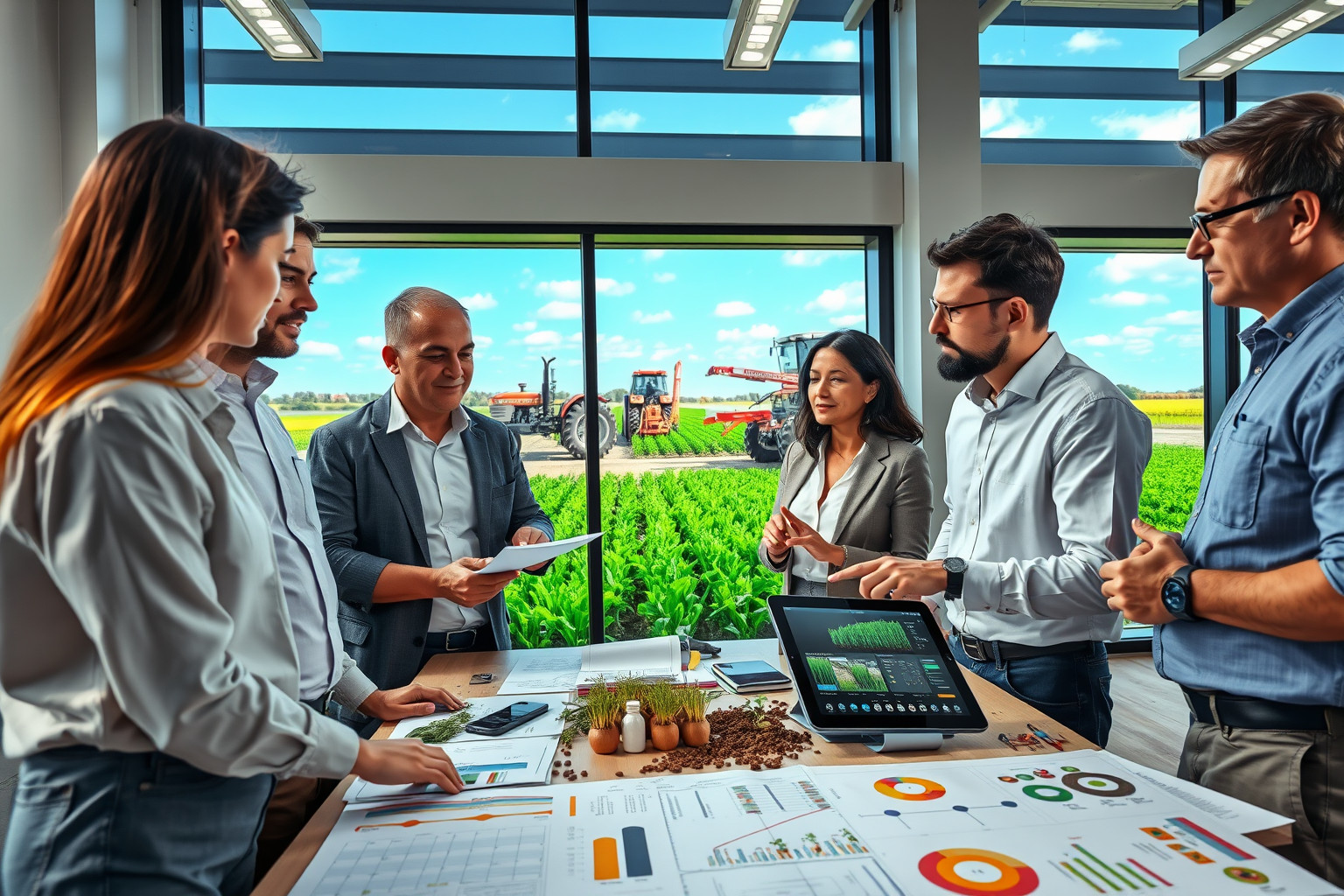 Az agrármérnök integrálja a modern technológiát a mezőgazdaságba.