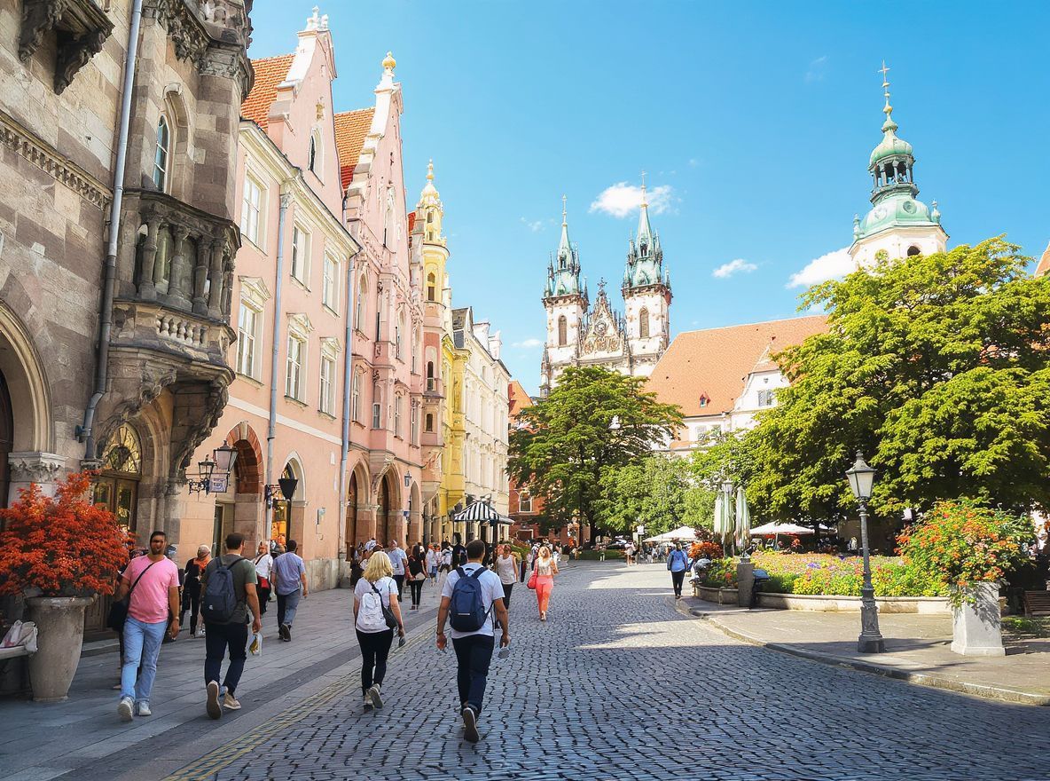 Krakkóban fenséges középkori épületek várják a látogatókat.