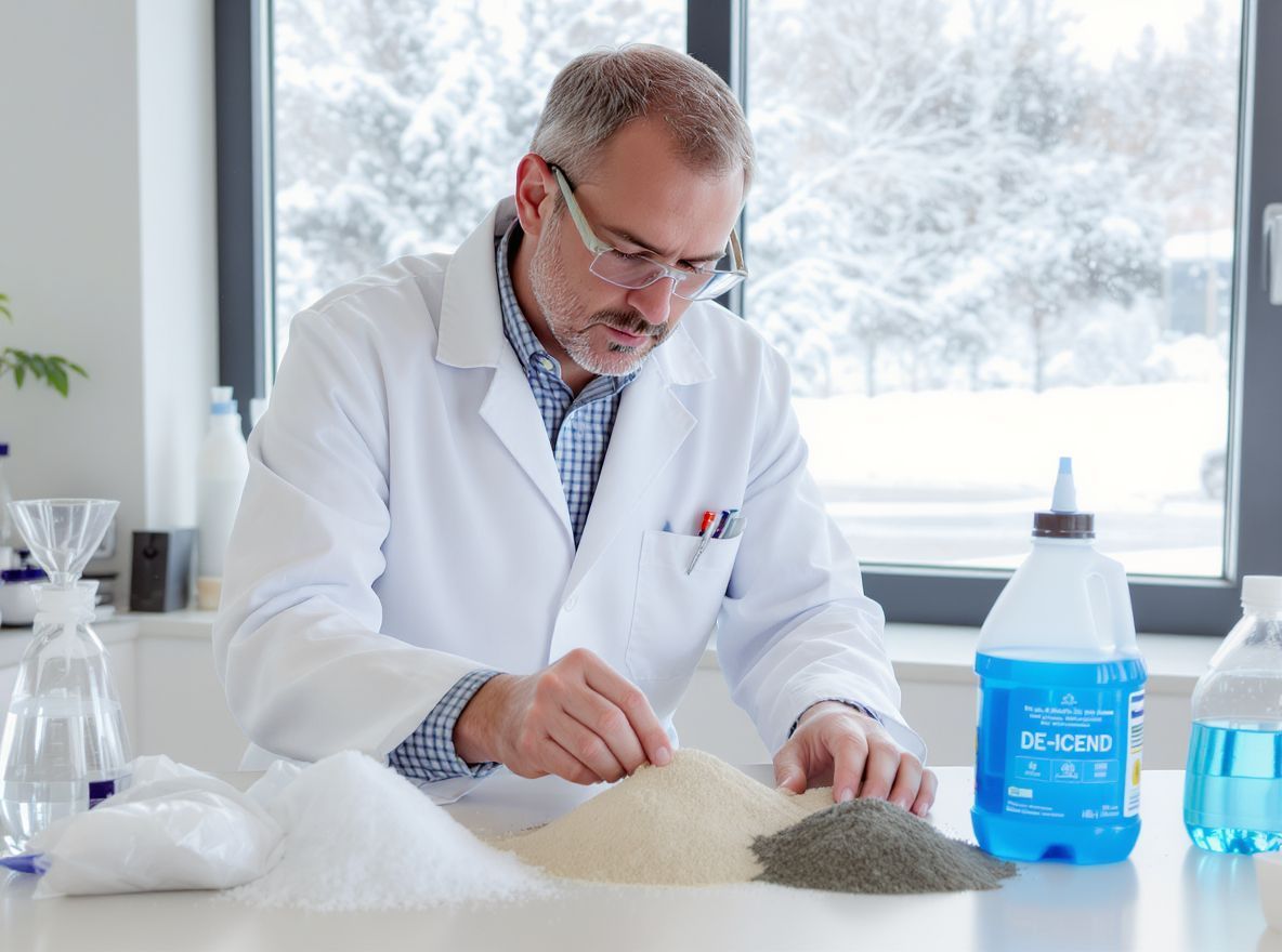 A jégoldó anyagok között só, homok és kalcium található.