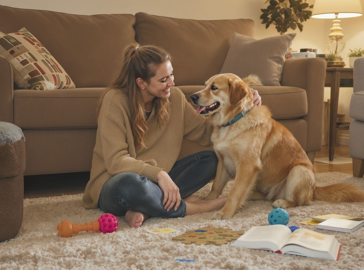 Játszóbarátok és interaktív játékok csökkentik a kutyák magányát.