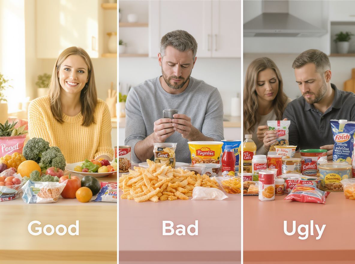 A táblázat segít a tudatos ételek választásában.