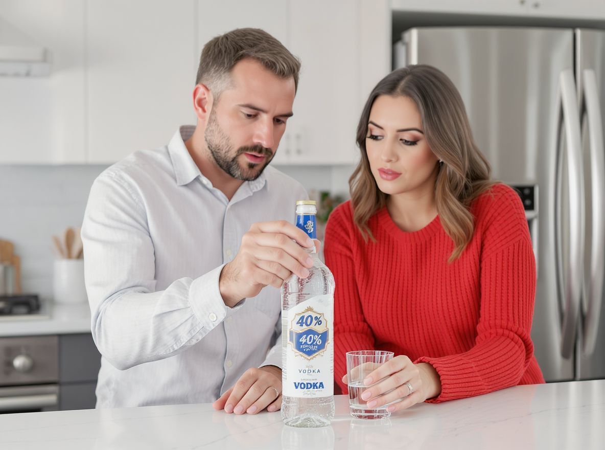 A 40%-os vodka sűrűségének oka az alkohol és víz aránya.