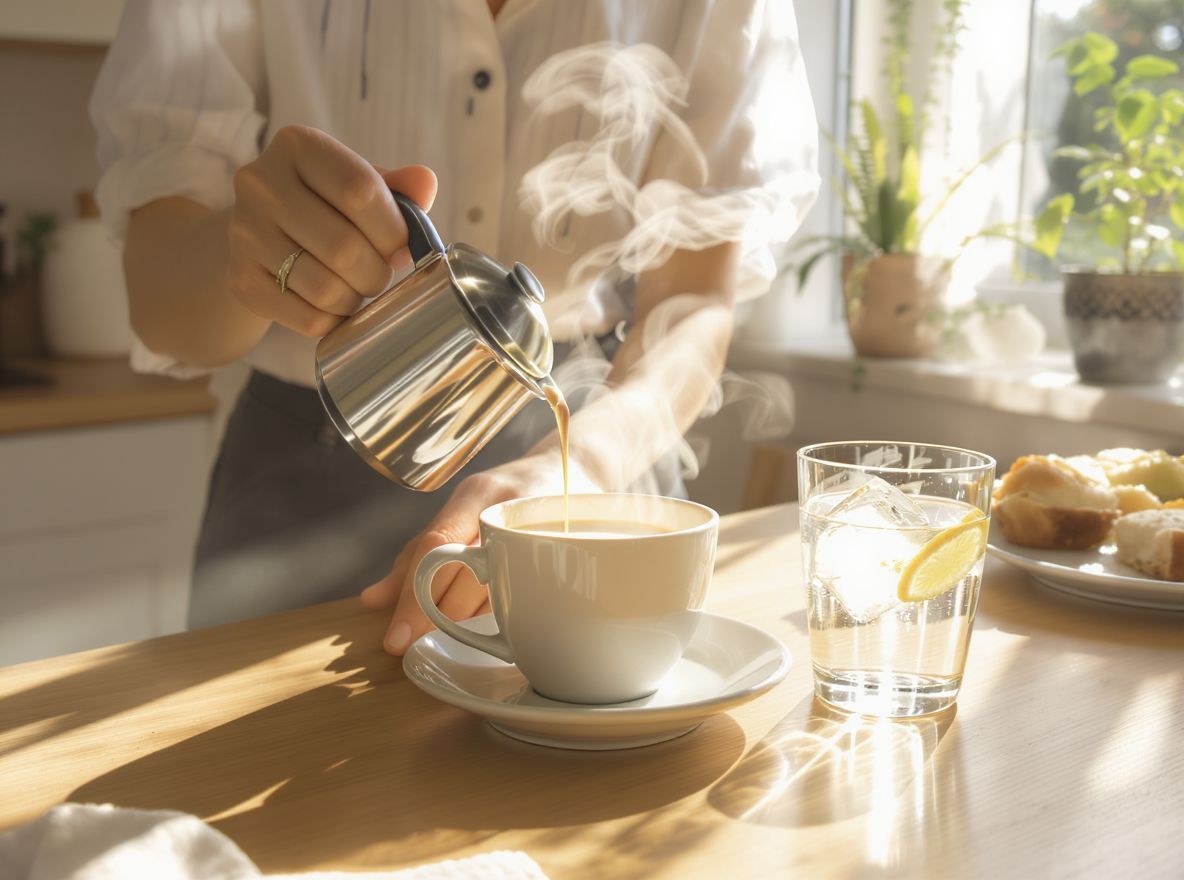 A kávé dehidratáló hatása befolyásolja reggeli hidratációnkat.