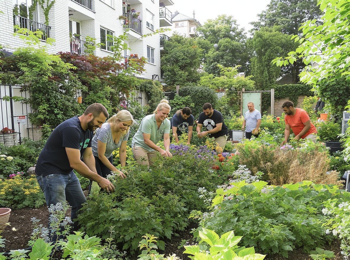 A közösségi kertek ösztönzik a lakók közötti együttműködést.
