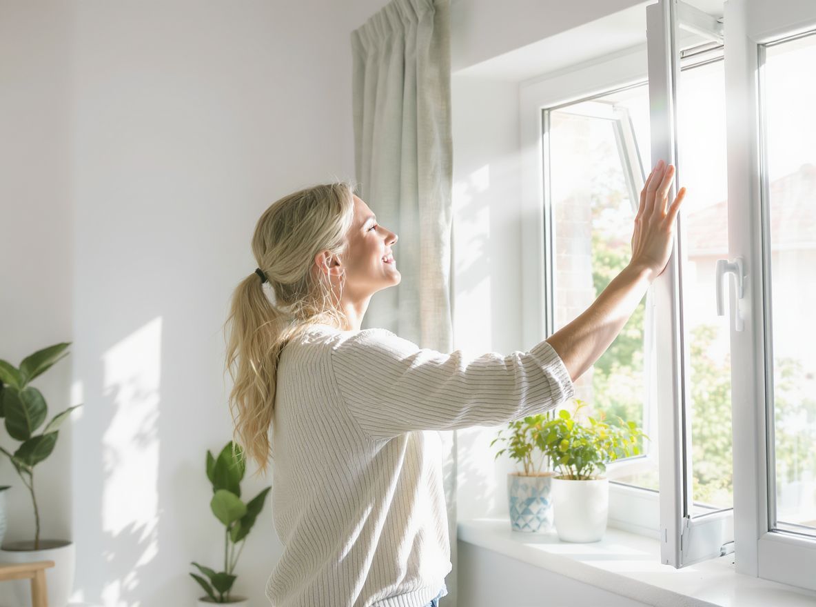 A rendszeres szellőztetés csökkenti a légúti irritációt.