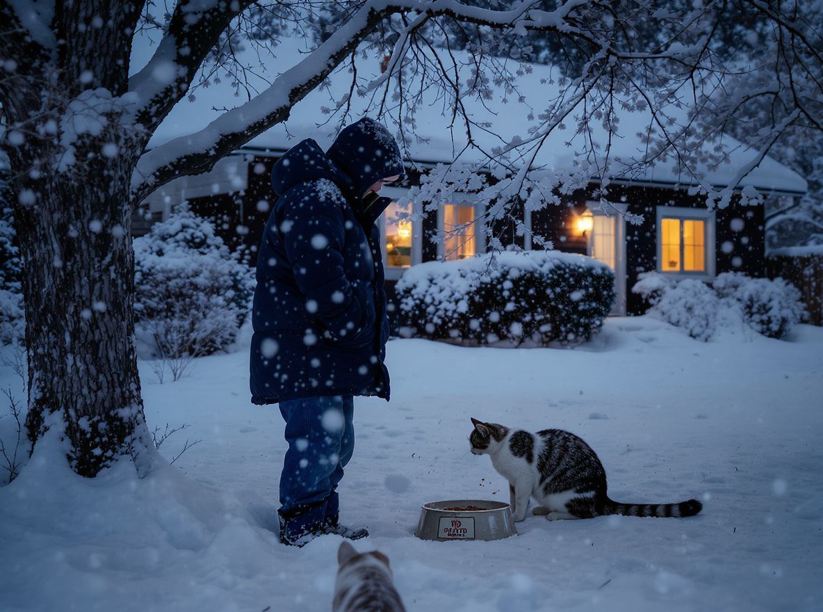 A tél miatt etetés változtatja meg a macskák viselkedését.