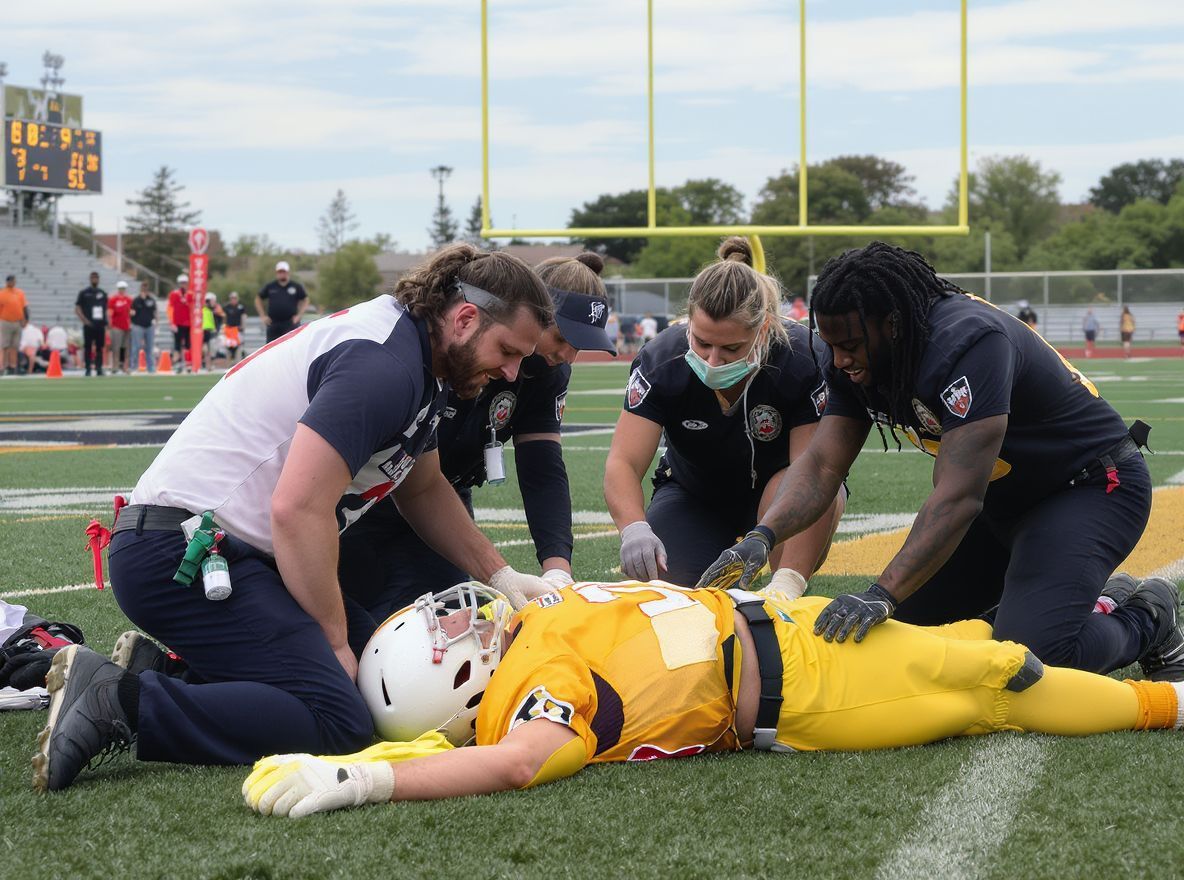 Az azonnali beavatkozás életet menthet sportbaleseteknél.