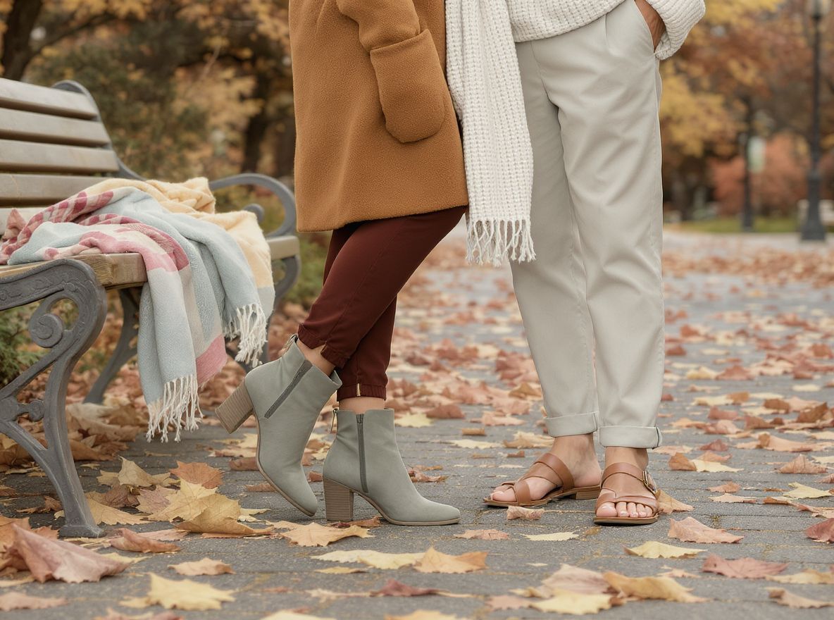 A csizmák és szandálok stílusos átmeneti választásokat kínálnak.