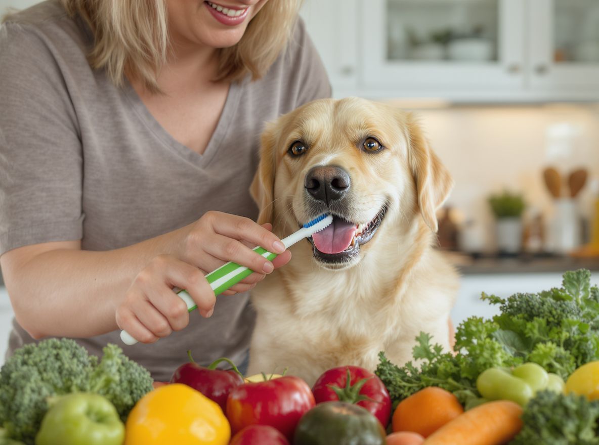 A helyes táplálkozás javítja a kutyák leheletét.