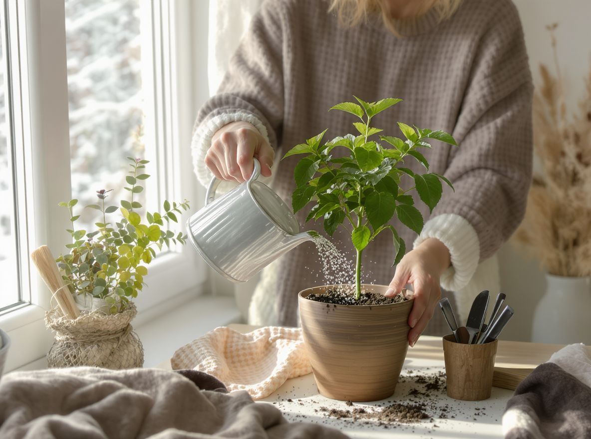 A téli átültetés után lényeges a fagyvédelem.