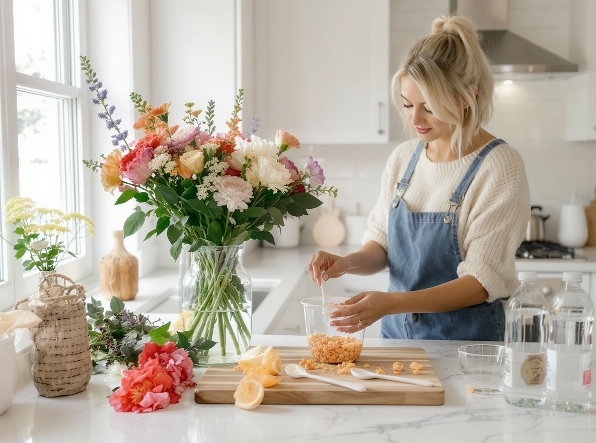 A virágtáp tápanyagokat biztosít a tartós szépségért.