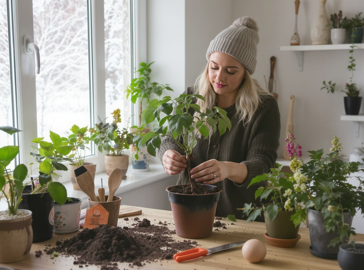 Télen óvatosan, de szükség esetén átültethetjük a növényeket.
