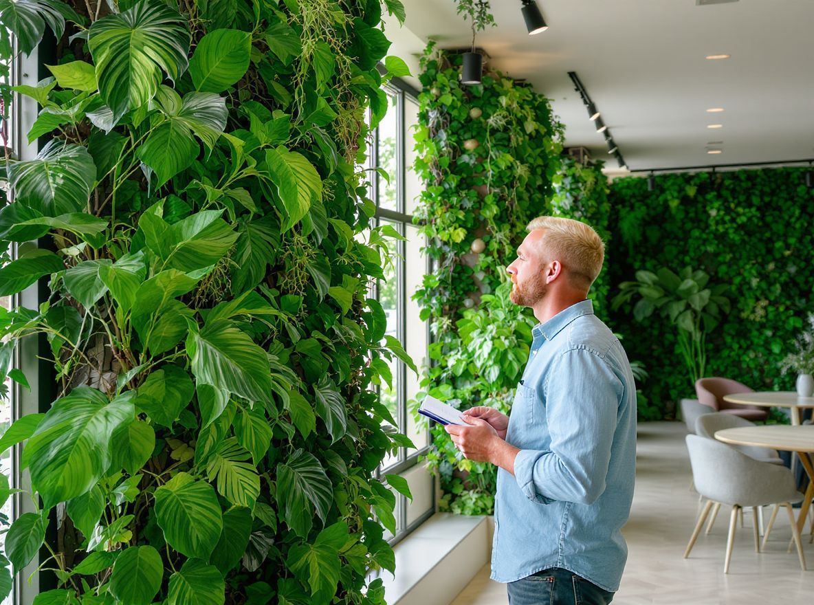 A zöld falak javítják a levegőminőséget és hangulatot.