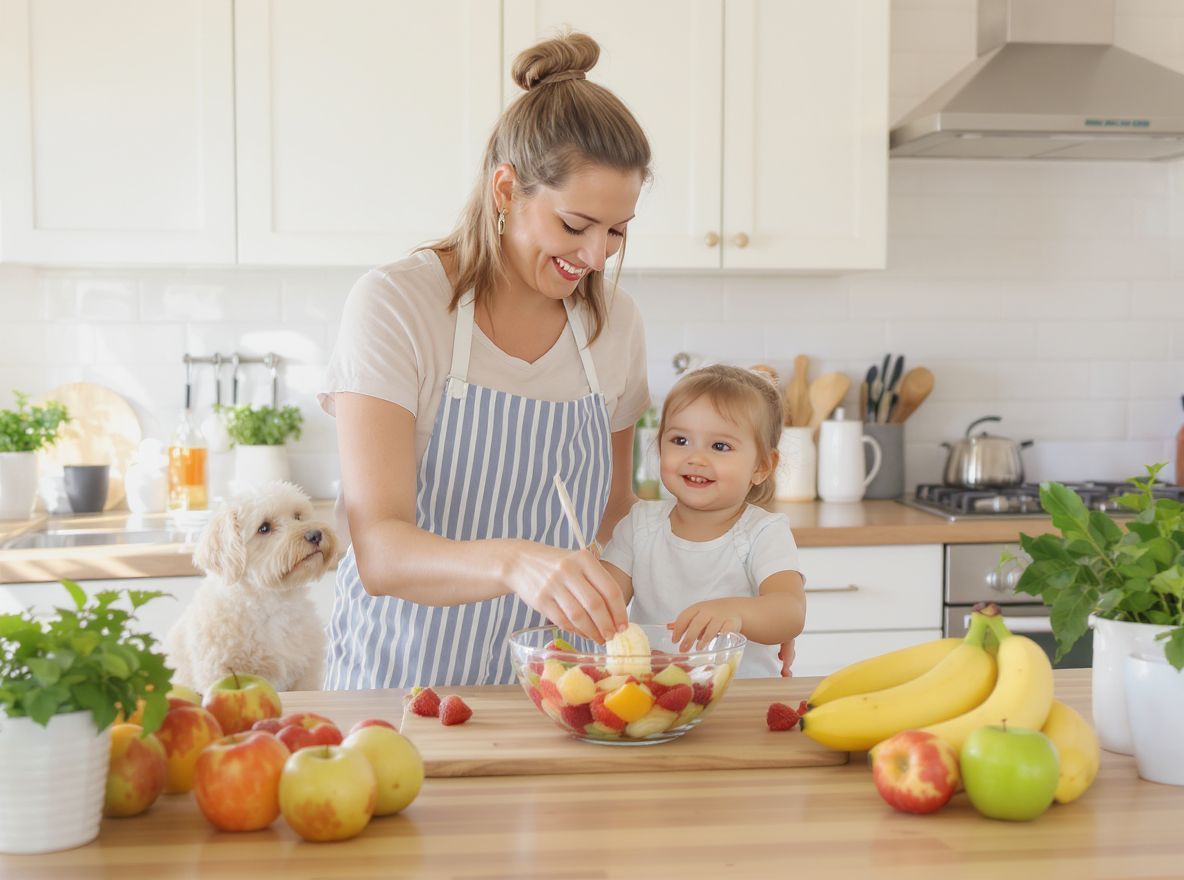 A gyümölcsök mértékletes adása fontos az egészségükhöz.