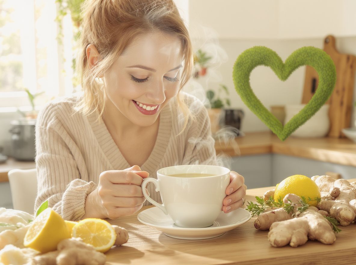 A gyömbértea serkenti a vérkeringést és a anyagcserét.