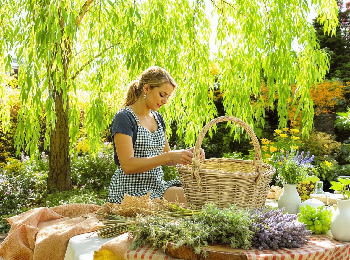 A fűzfa ágak kosárfonásra és gyógynövények tárolására ideálisak.