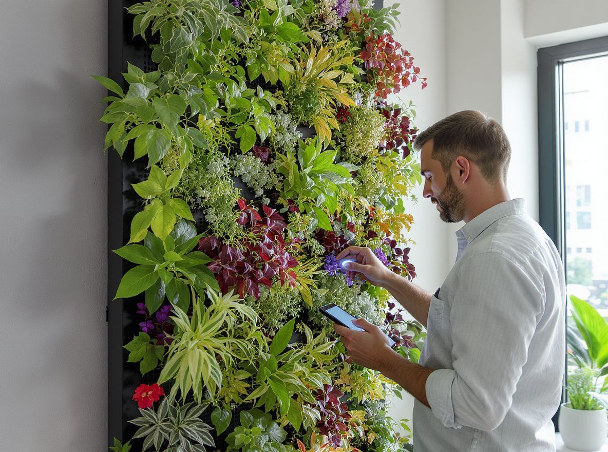 Az IoT segíti a falon lévő növények okos gondozását.