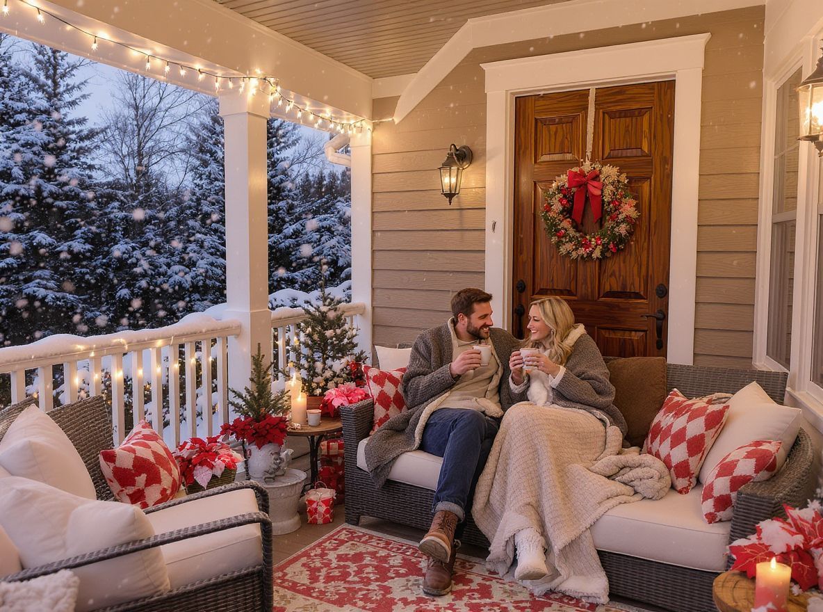 A természetes anyagok használata növeli a veranda hangulatát.