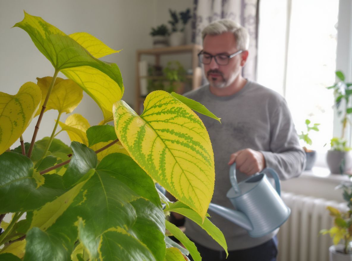 A vashiány a levelek sárgulásának gyakori oka.