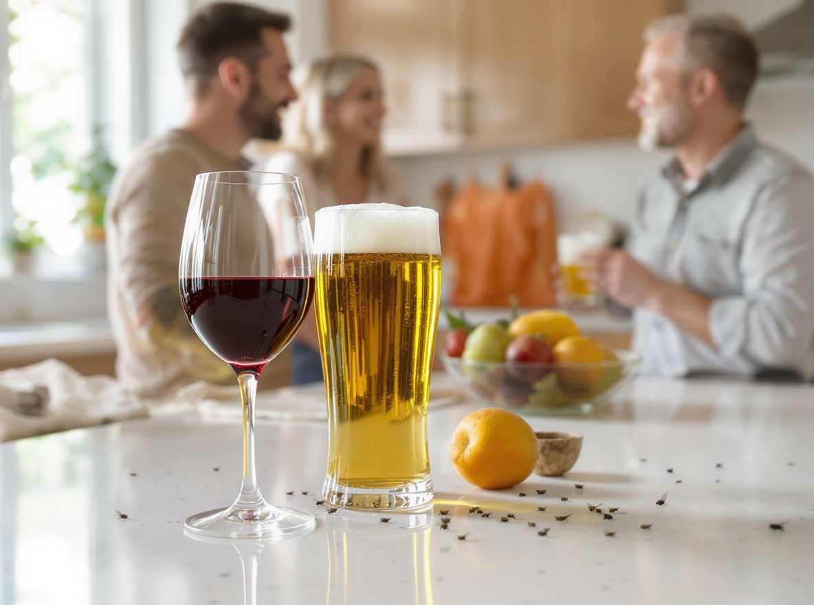 A bor és sör csábító atraktáns a muslicákhoz.