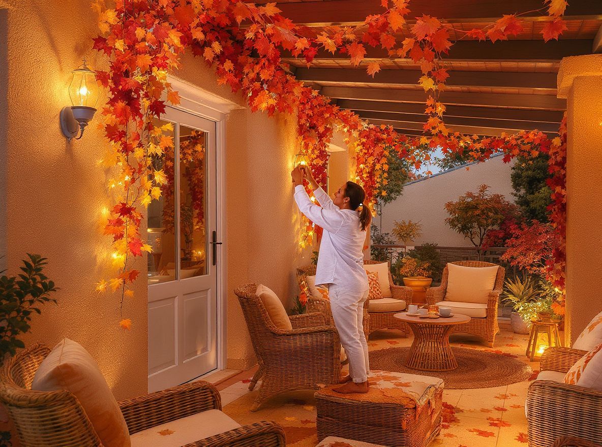 A függőleges dekoráció fokozza a terasz térérzetét.