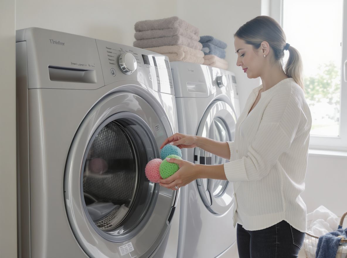 A szárítógolyók segítik a ruhák gyorsabb száradását.