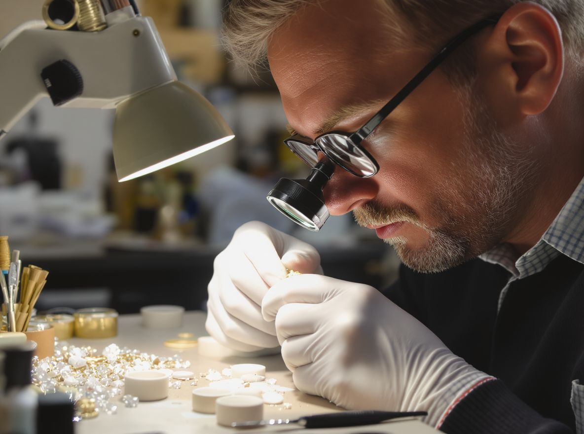 A nagyító segít felfedezni a gyémánt hibáit és jeleit.