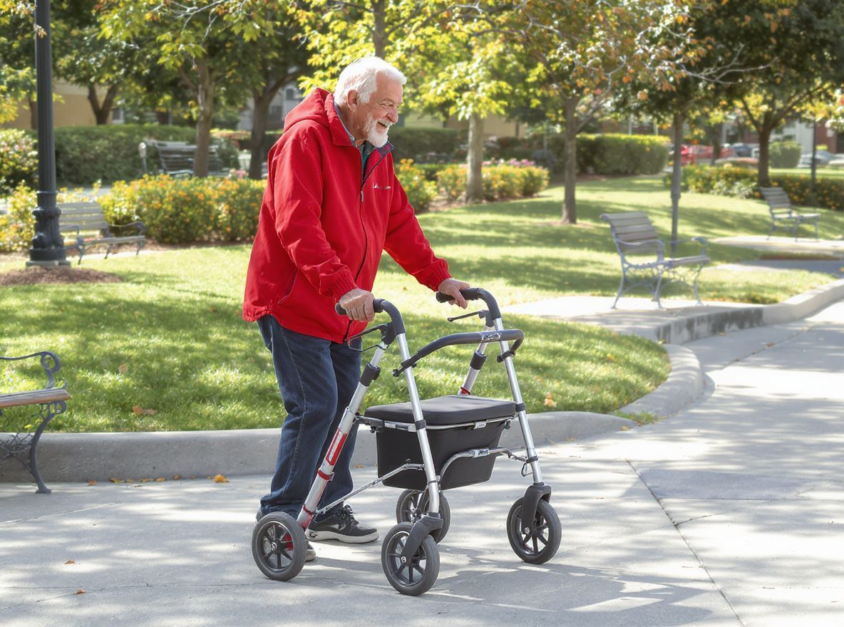 A rollátor használata segíthet a mobilitási problémák leküzdésében.