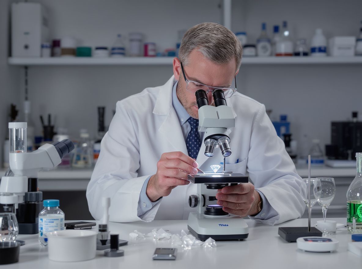 Speciális laboratóriumok felfedik a hamis gyémántokat.