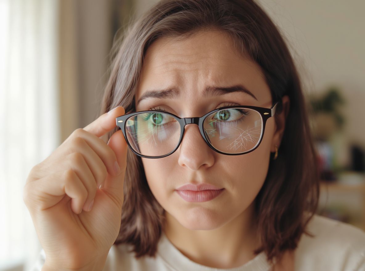 A karcos szemüveg káros hatással van a látásra.