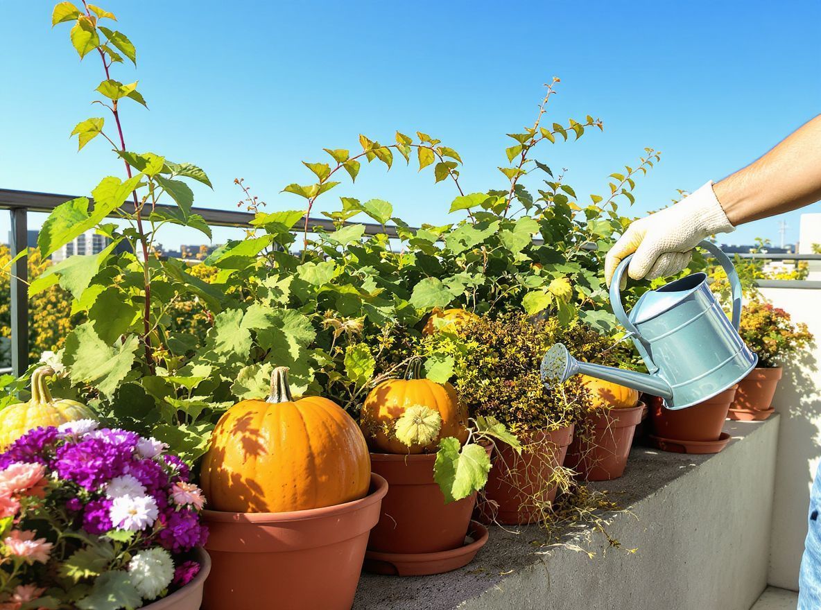 A konténeres sütőtök rendszeres öntözést igényel.