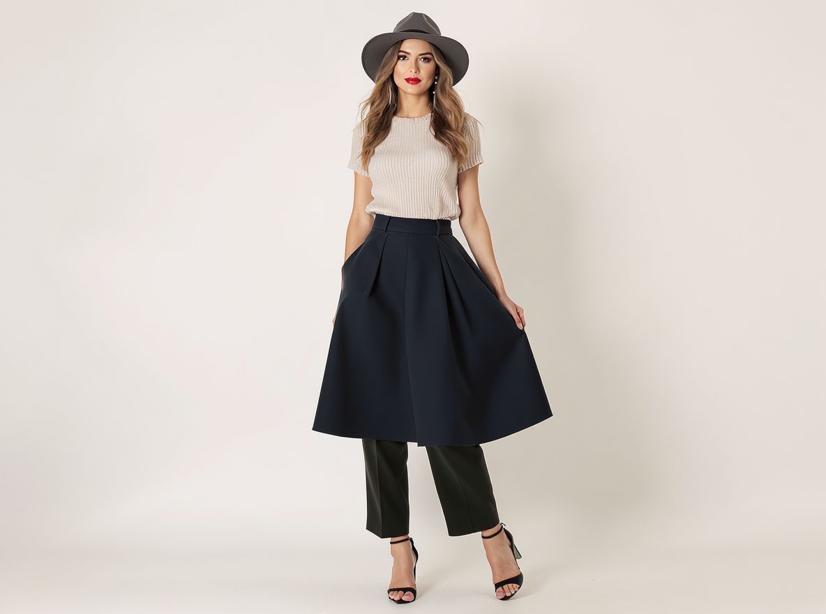 A szoknya és nadrág kombinálása kihívás, figyelj a színekre!