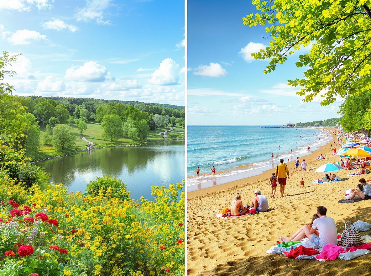 A Kempen nyugalma és a tengerpart pezsgése ellentétben áll.