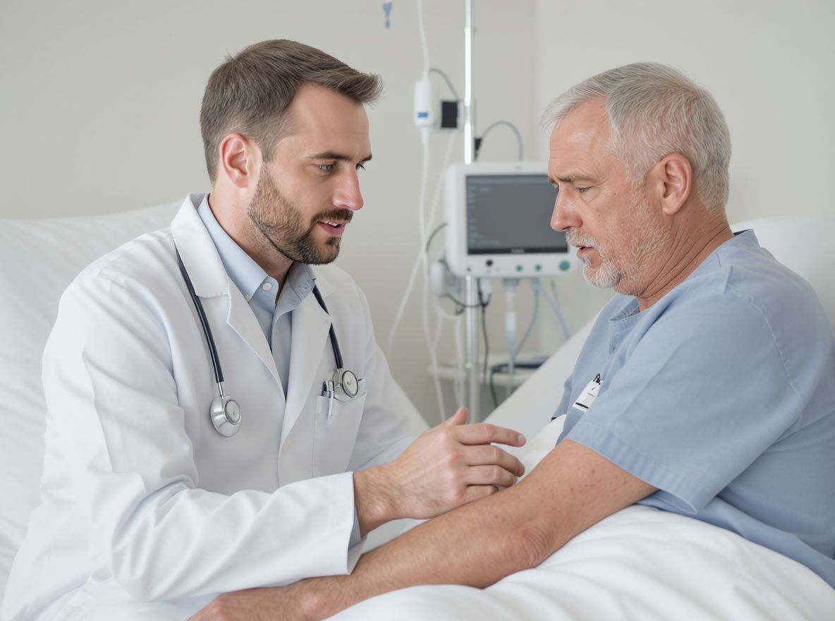 A kórházi beutalás akkor szükséges, ha szövődmények jelei mutatkoznak.