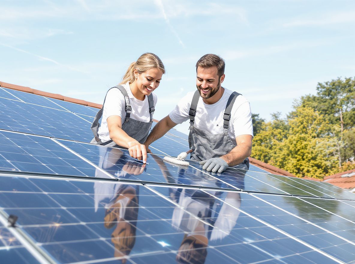 A rendszeres tisztítás növeli a napelemek hosszú távú hatékonyságát.