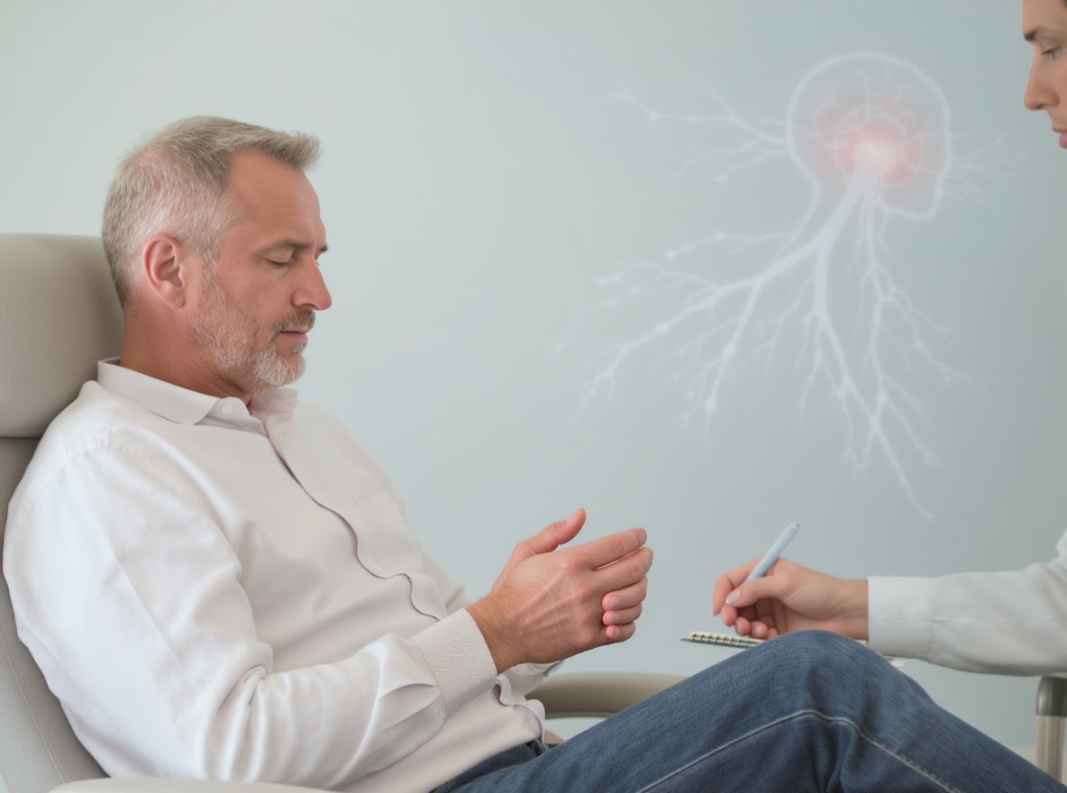 A szorongás gyakran fizikai tünetekben, például zsibbadásban nyilvánul meg.