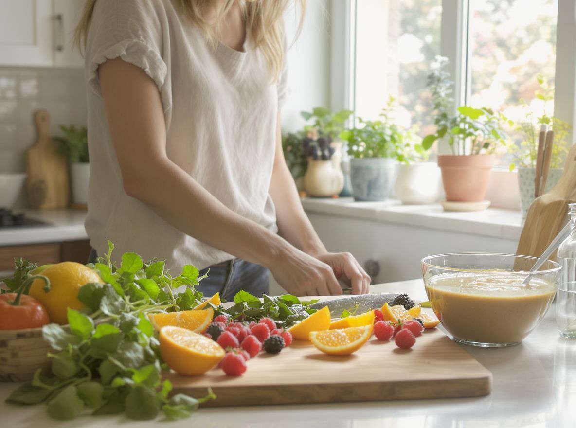 A holisztikus immunerősítés tápláló ételek és életmód kombinációja.