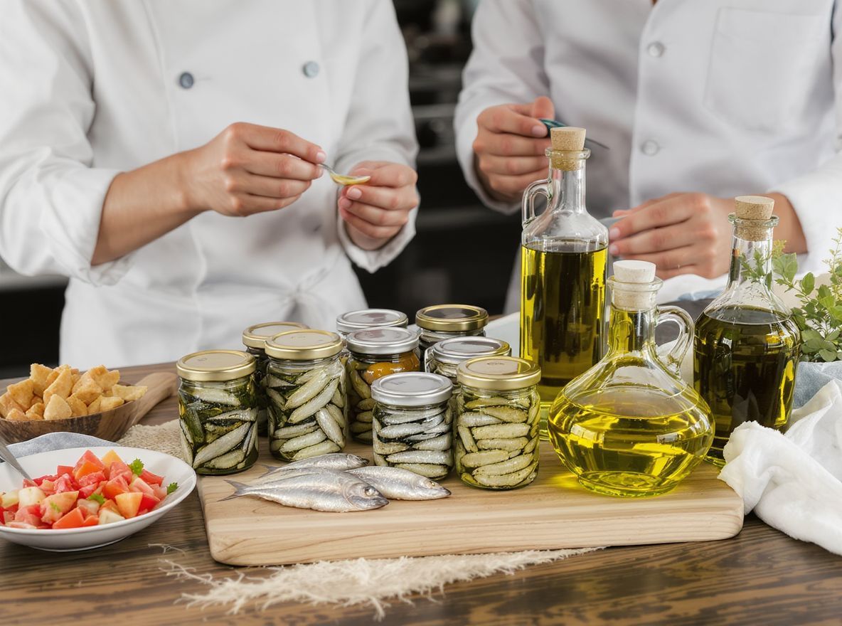 A szardínia ízei gazdagok, és olívaolajjal harmonizálnak.