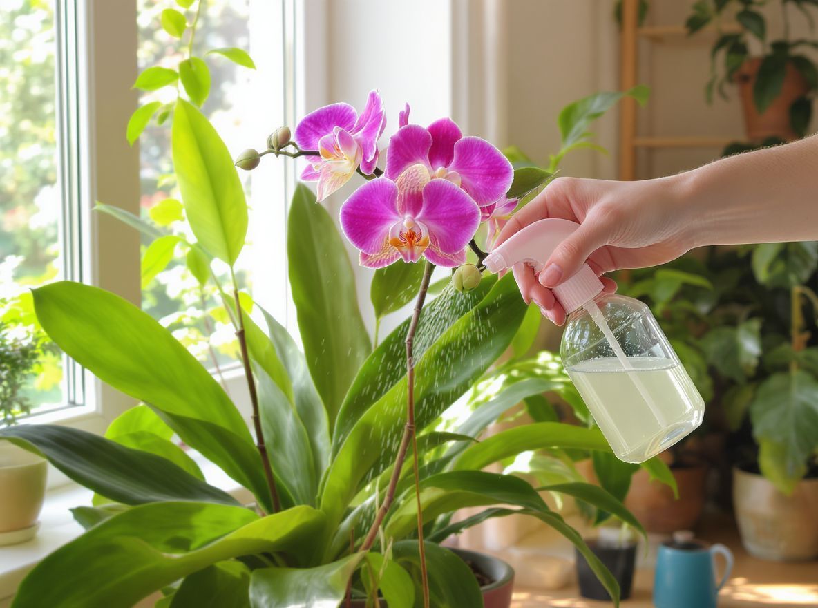 A megfelelő tápoldat segíti az orchidea virágzását.